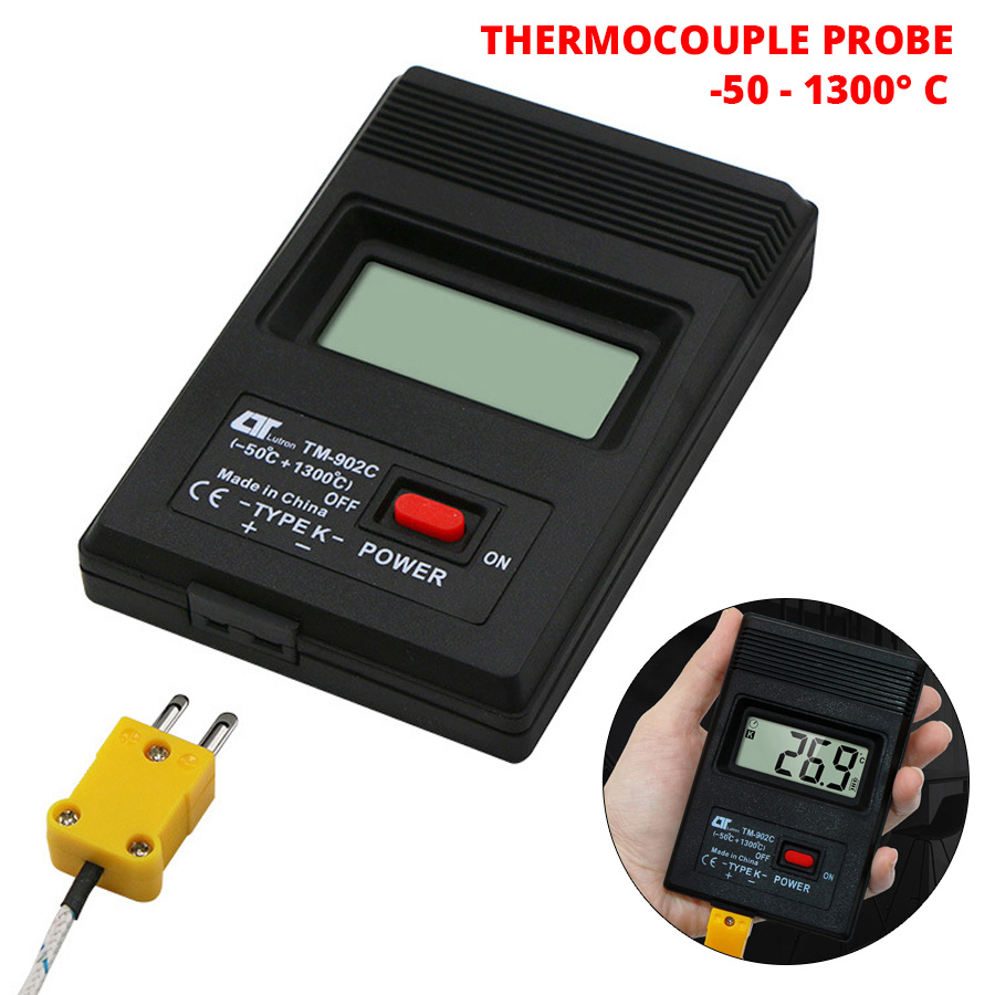 Thermometer KType Digital LCD dengan Thermocouple Probe -50 S/D 1300C