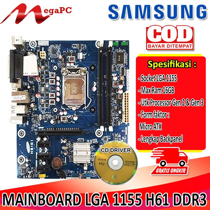 Mainboard Lga 1155 h61 Oem Support Sandybridge