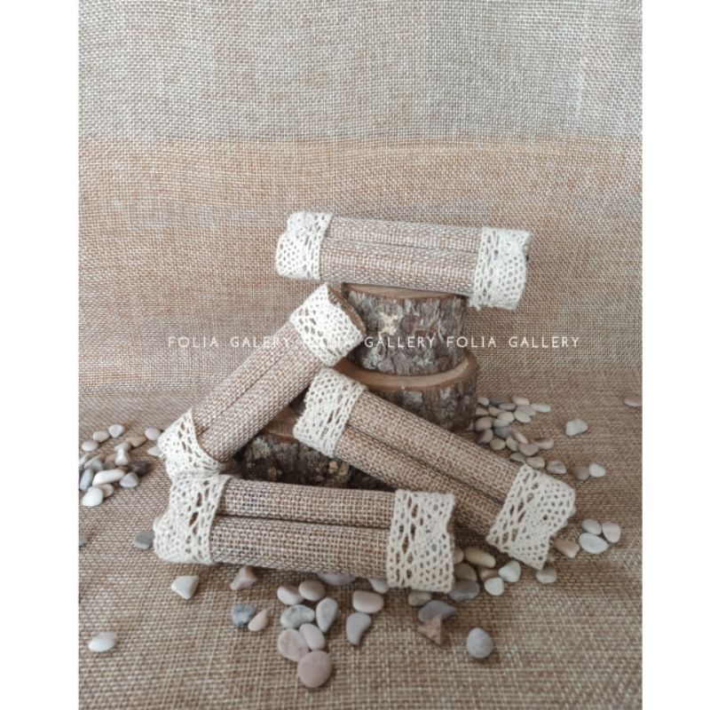 FG-Bantalan Cincin Rustic Hias Mahar Perlengkapan Pernikahan