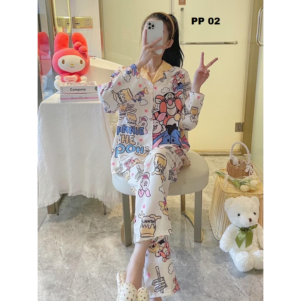 PIYAMA PP WANITA KARTUN IMPORT BKK