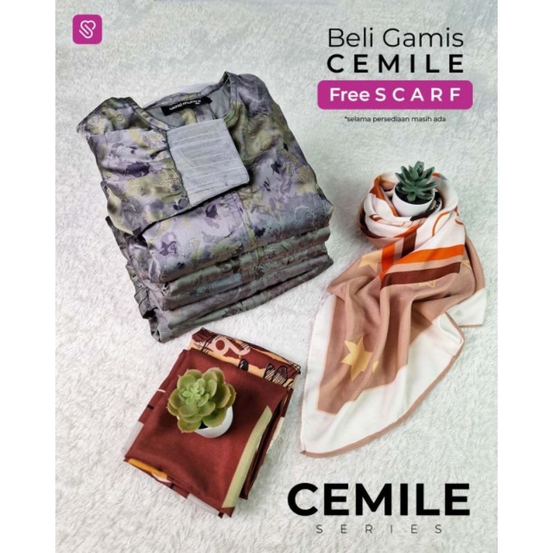GAMIS CEMILE BY UKHTI MUNIRA | Gamis nyaman berbahan satin Silk yang mewah untuk menemani Ukhti semu