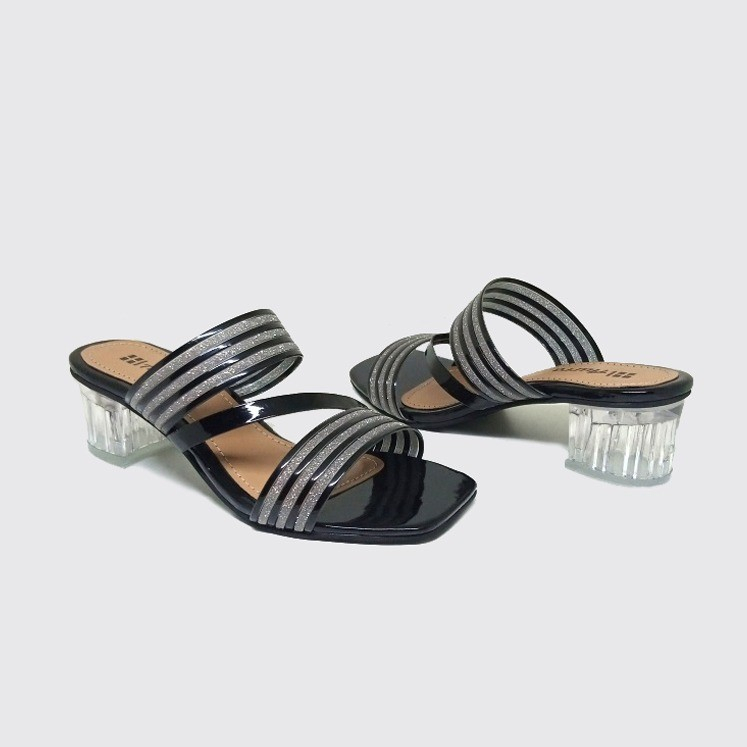 Aurra - Heels Big Size 40-45 Sandal Pesta Wanita Hak Kaca Ukuran Besar Kaki Jumbo - Heel Cantik mewah