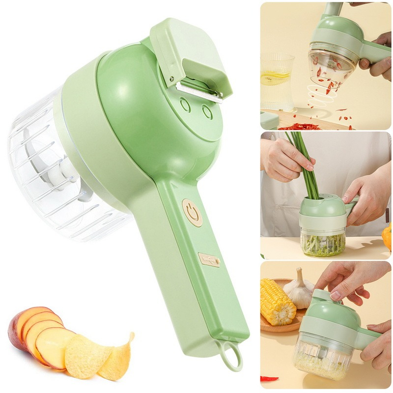 Chopper 4 in 1 Food Multifungsi Hand Portable Blender Peeler Sayuran Buah