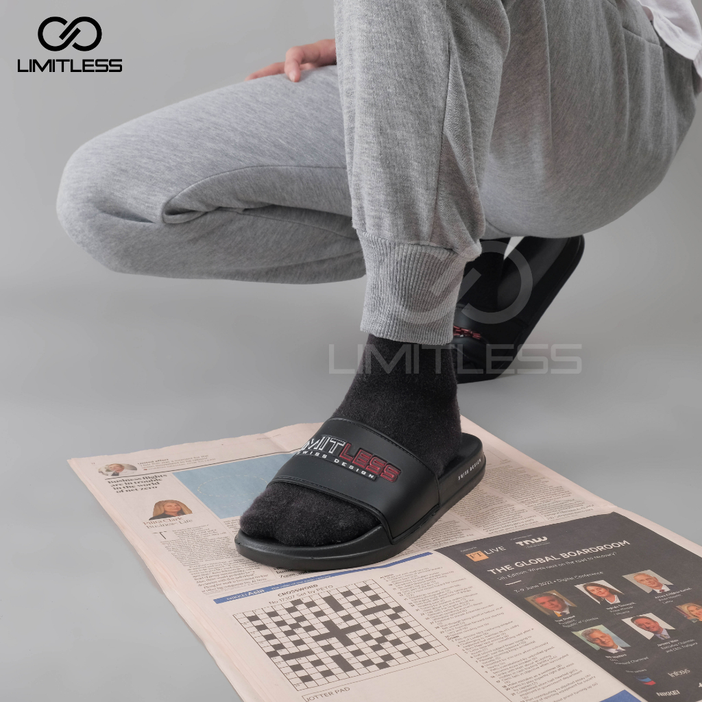 Sandal Slop Pria Dewasa Phylon Full Hitam Sendal Slide Pria Premium Terbaru Trendy Fashion Casual