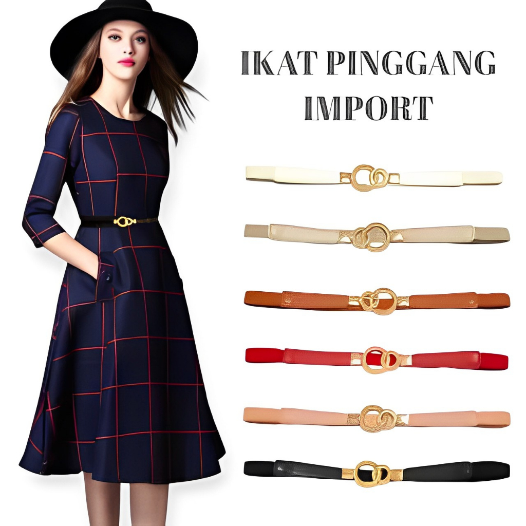 BELTSHOP NEW TALI PINGGANG WANITA/IKAT PINGGANG KARET IMPORT 00303-00308(02040)