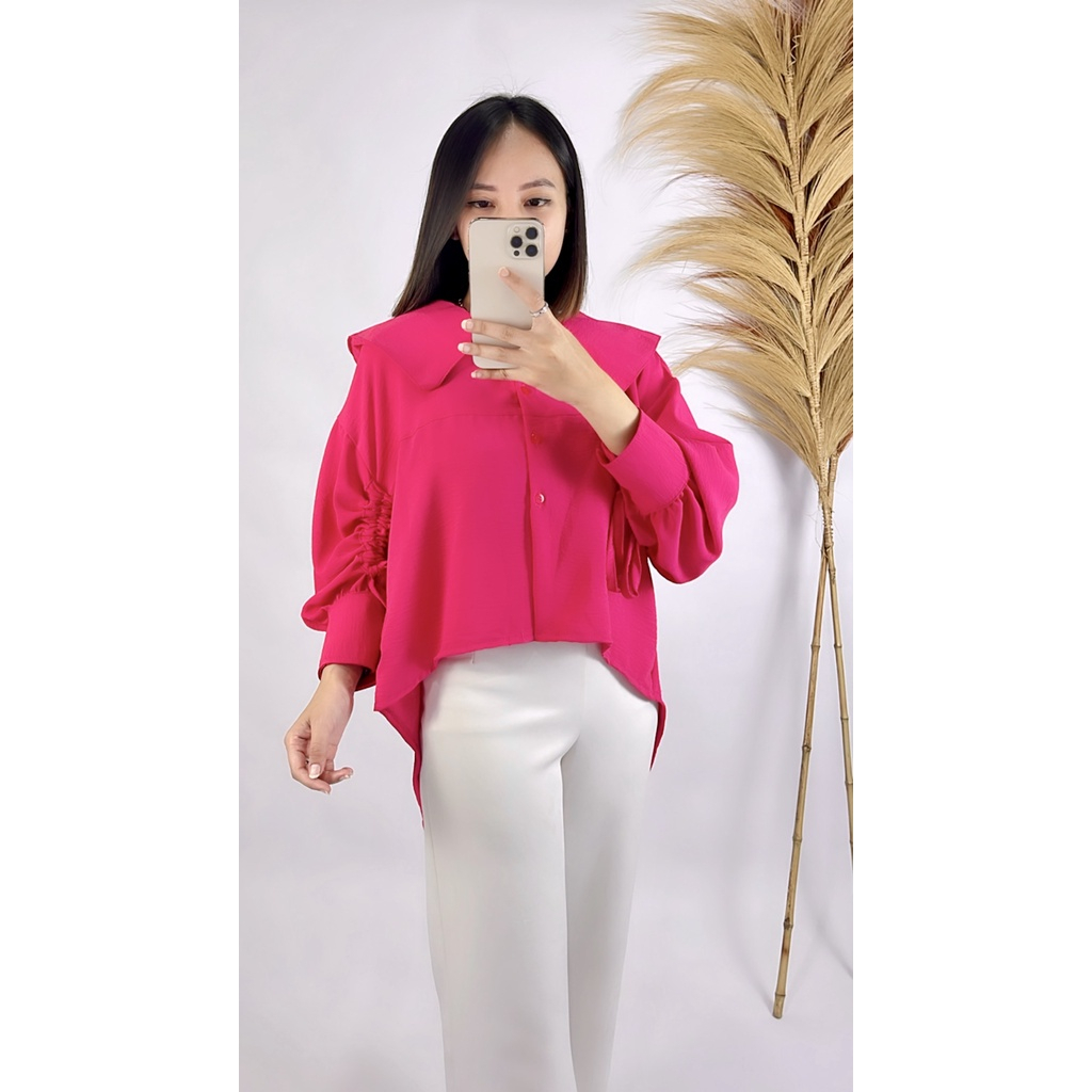 BIYA BLOUSE CRINCKLE / KOREAN BLOUSE WANITA