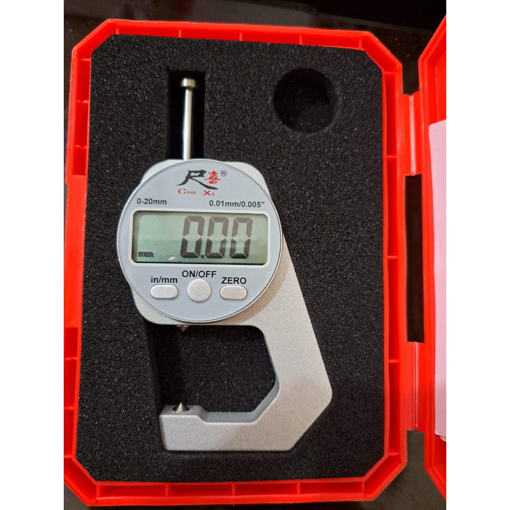 Alat Digital Inchi &amp; MM /Alat Pengukur Digital Ketebalan 0-20mm Bahan Kertas Kain / Gauge Mini Digital Inchi &amp; MM