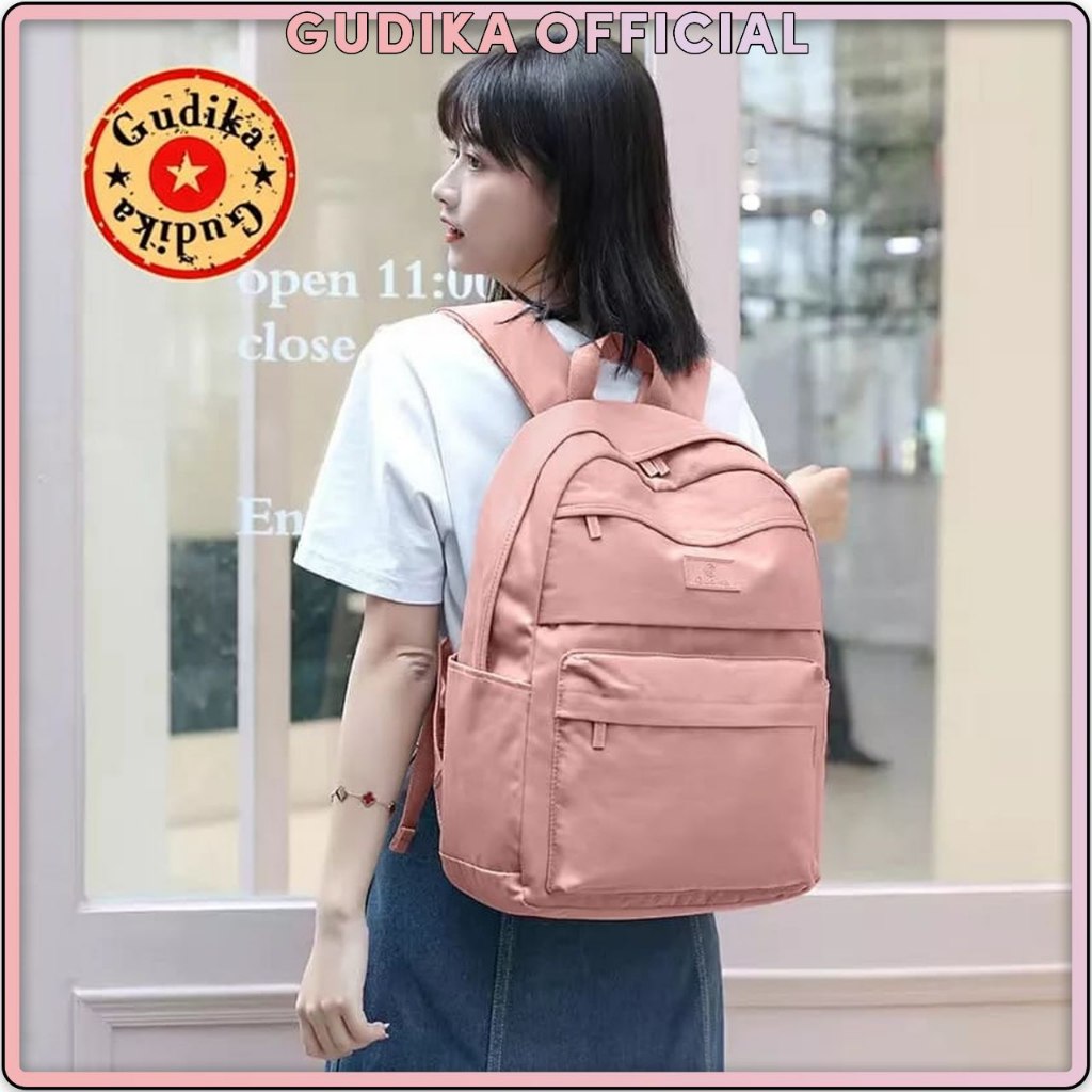 GUDIKA 5184 | Backpack Waterproof Wanita Tas Ransel Laptop Anti Air Import Original | Ransel Cewek | Ransel Perempuan | Tas Wanita