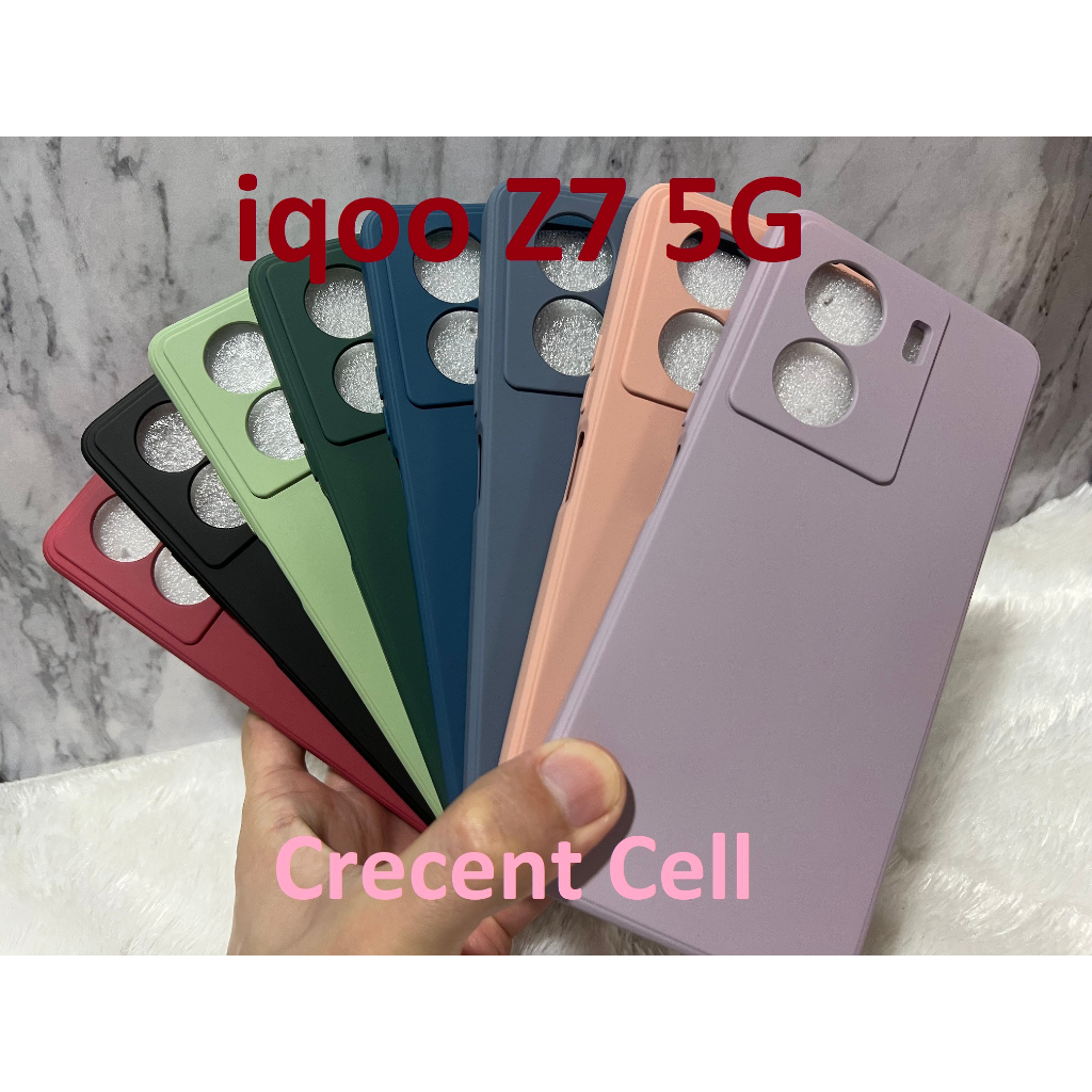 Soft Case Iqoo Z7 5G iqoo Z7x Liquid Silikon Slim Candy Macaron Bludru