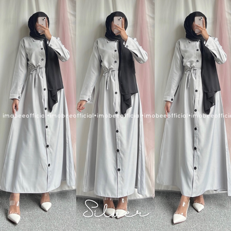 KANAYA DRESS BASIC BALOTELI KANCING BUTTON