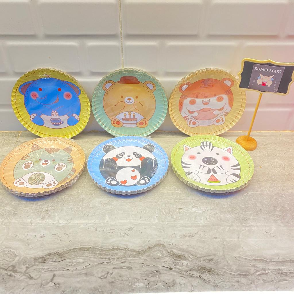 12PCS PIRING KERTAS ANIMAL / PIRING KERTAS / PIRING KERTAS PANDA / PIRING KERTAS KOALA / PIRING KERT