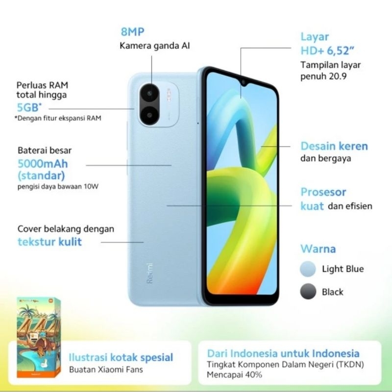 Xiaomi Redmi A1 3/32 2/32 Garansi Resmi