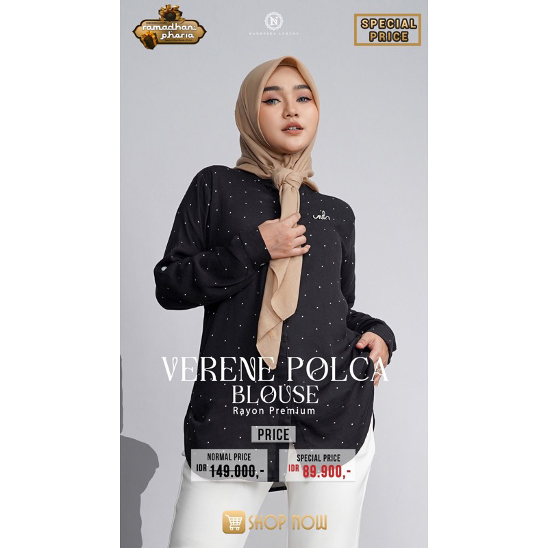 TEBUS MURAH✅ VERENE POLCA BLOUSE NADHEERA LUXURY ORIGINAL