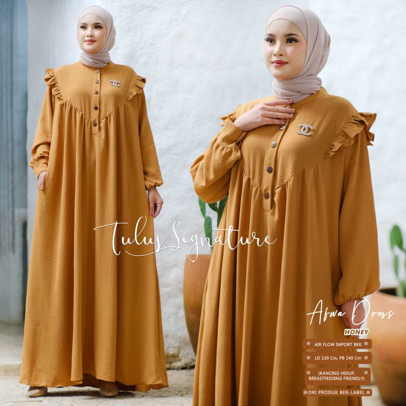 AFWA DRESS BY TULUS SIGNATURE / DRESS JUMBO WANITA MUSLIMAH / Dress airflow LD 130