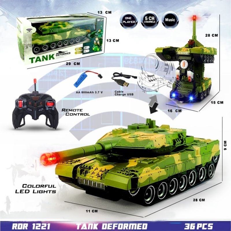 Mobil Remote Control Tank jadi Robot RDR 1221