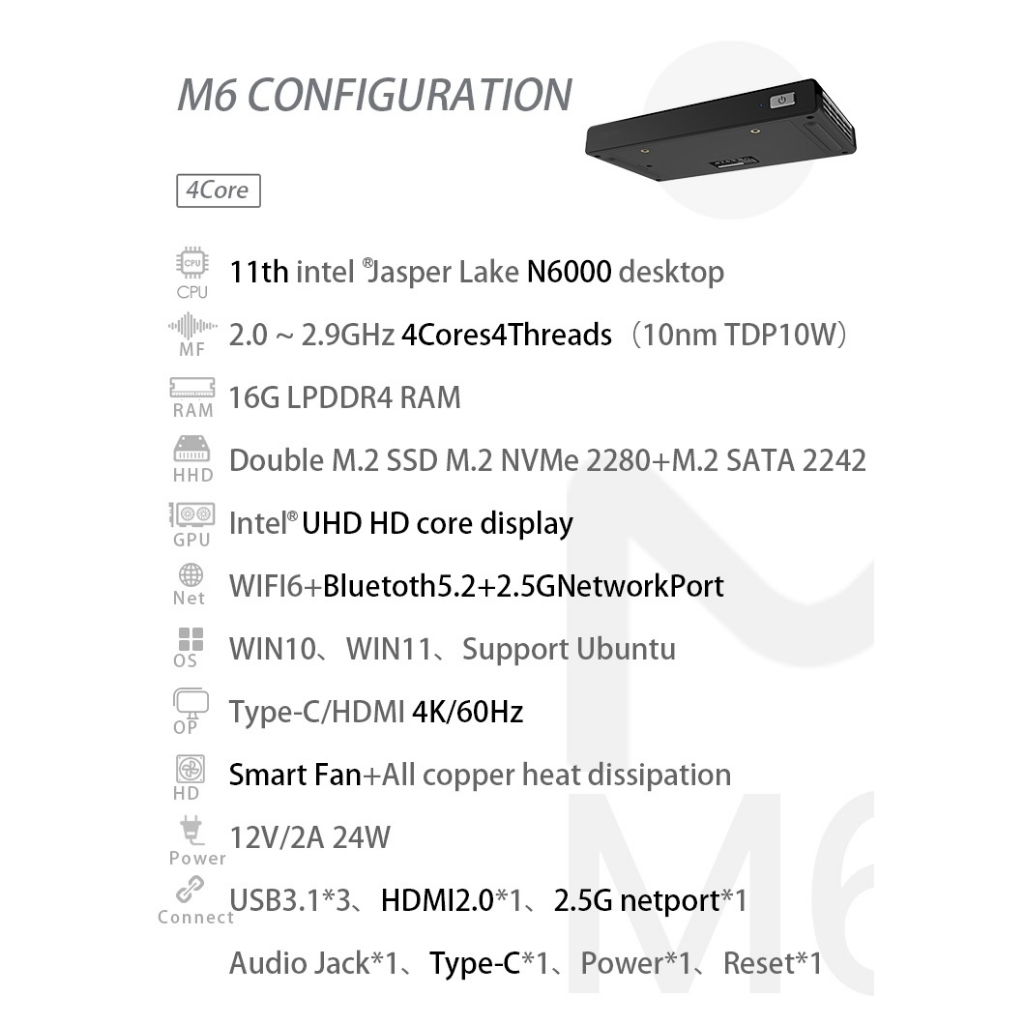 MOREFINE M6 Pocket MINI PC - Intel N6000