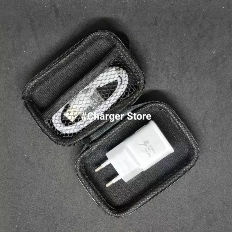 Charger Samsung Fast Charging 2.1A Micro USB - Type C ORIGINAL 1 Paket Plus Dompet