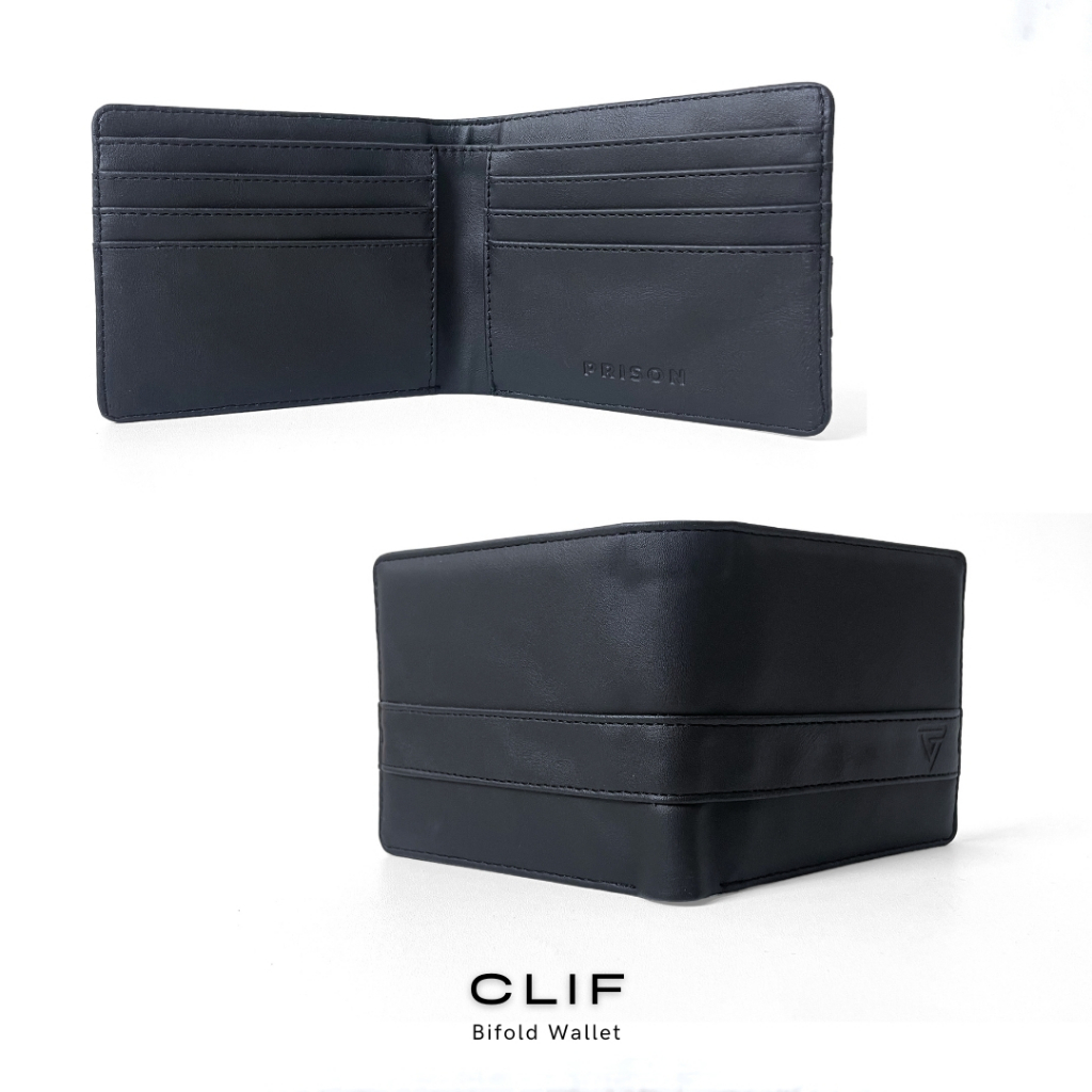 Prison Dompet Pria Original Dompet Lipat Pendek Kulit Sintetis | CLIF Bifold Wallet