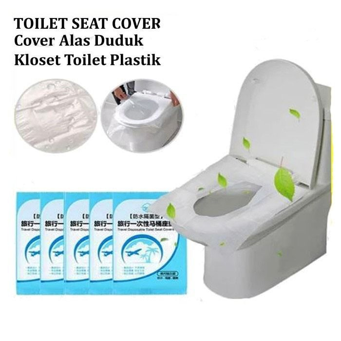 [10 Pcs] Alas Duduk Toilet Closet Seat Cover Tisu Tatakan WC Travel Disposable