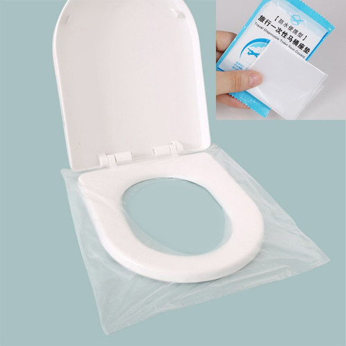 [10 Pcs] Alas Duduk Toilet Closet Seat Cover Tisu Tatakan WC Travel Disposable