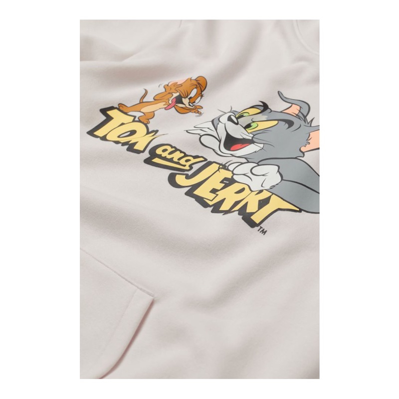 ( 8.8 ) Hoodie H&amp;M Unisex Sablon Tom and Jerry, Flecee Katun Lembut Tebal, Free Papperbag