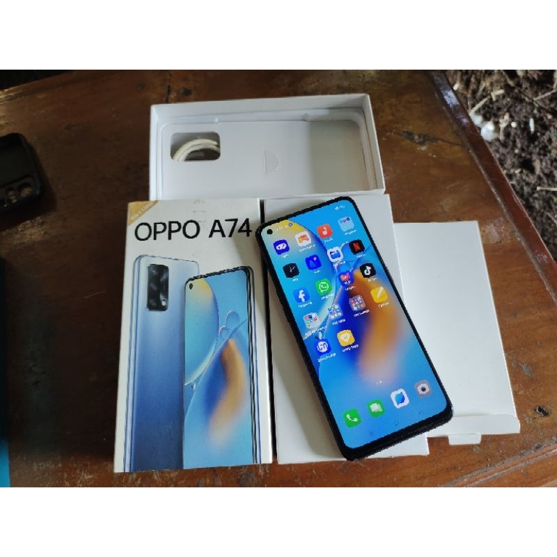 handphone second bergaransi oppo a74 ram 6/128