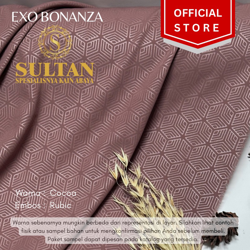 50CM EMBOS RUBIC EXO BONANZA COCOA KAIN ABAYA SULTAN