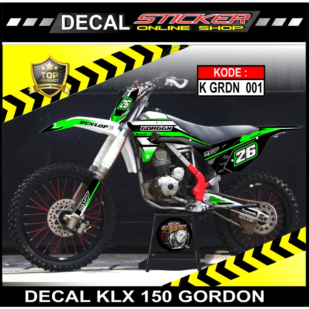 STIKER MOTOR KLX GORDONS DECAL STIKER KEREN