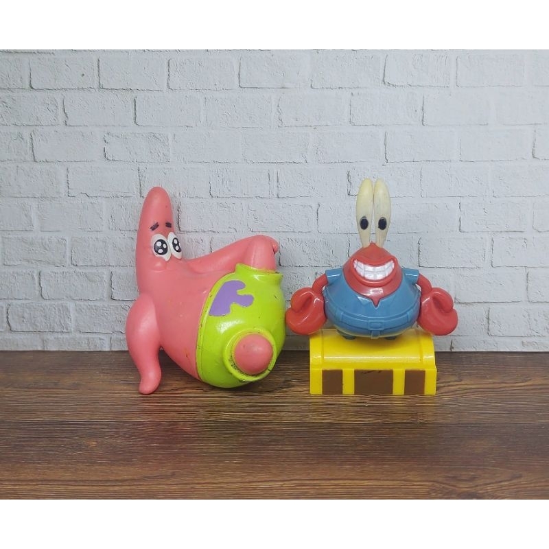 Patrick, Tuan Crab Figure Spongebob Happy Meal Mcd
