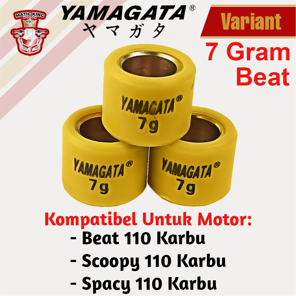 Roller beat scoopy spacy 110 karbu Yamagata Racing 7 gr sd 12 gr Jual satuan (1 pc)