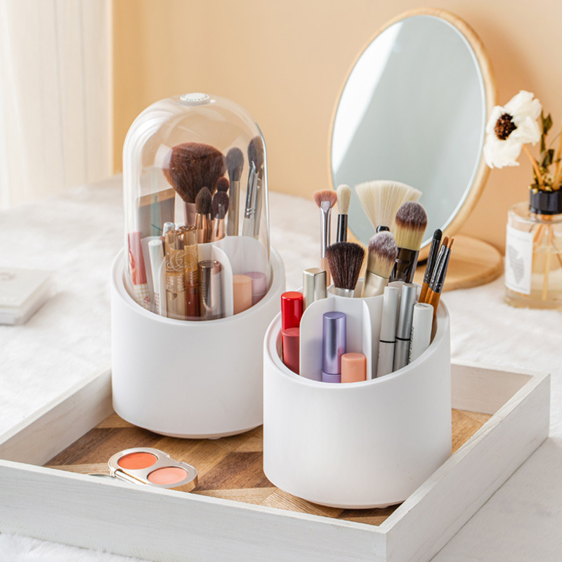 Kotak Penyimpanan Kuas Kosmetik Tempat Kuas Make Up Putar Tempat Alat Tulis Make Up Brush Storage Rotaring Brush Holder