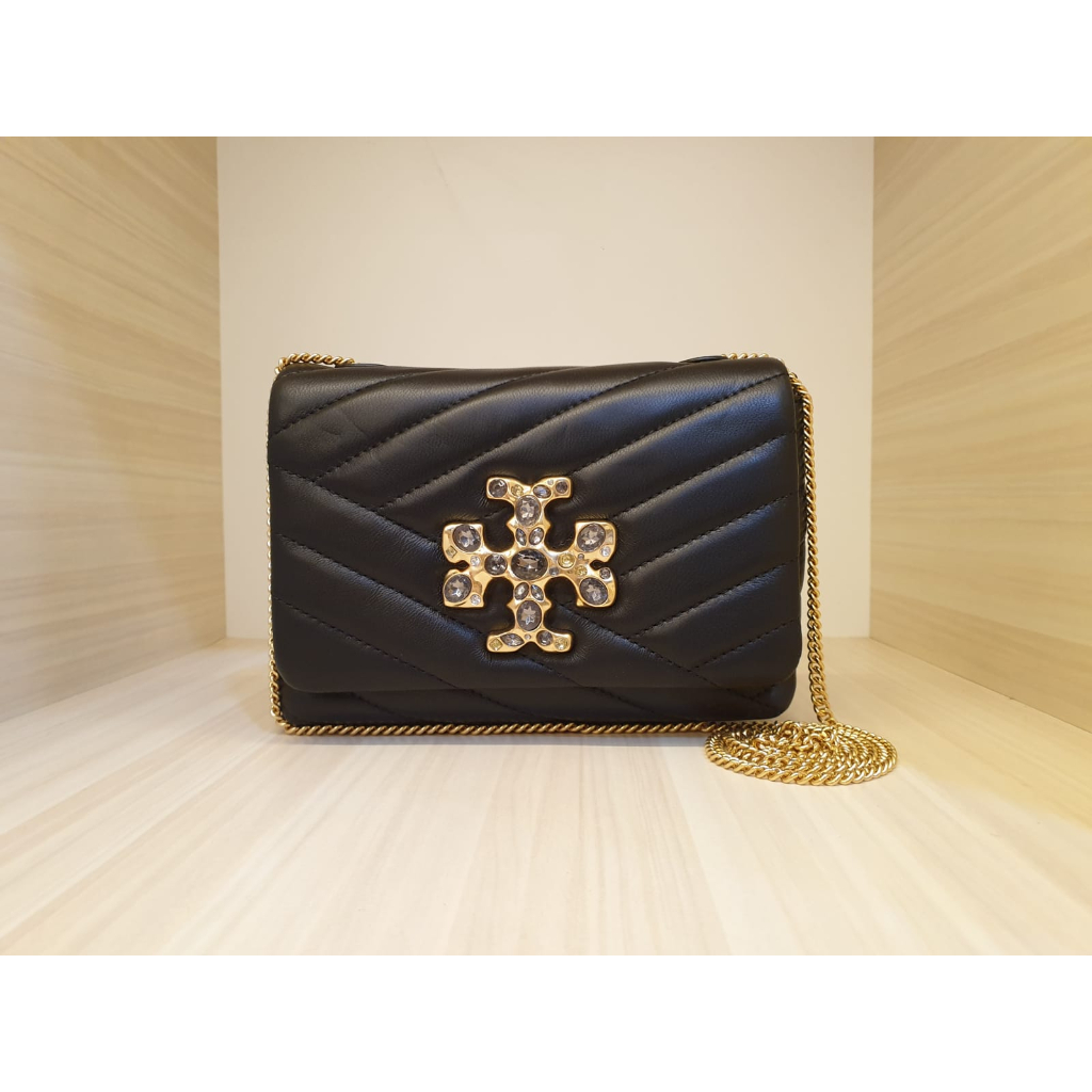 TAS WANITA BRANDED TORY BURCH KIRA CRISTAL MINI LEATHER