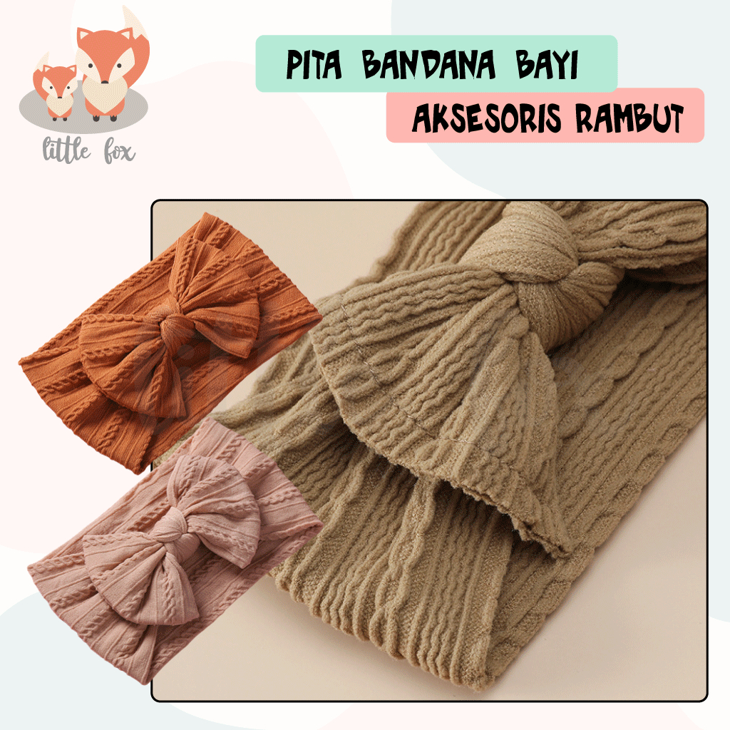 PITA BANDO BABY GIRL / BANDANA BAYI ANAK CEWEK / AKSESORIS RAMBUT LUCU PEREMPUAN