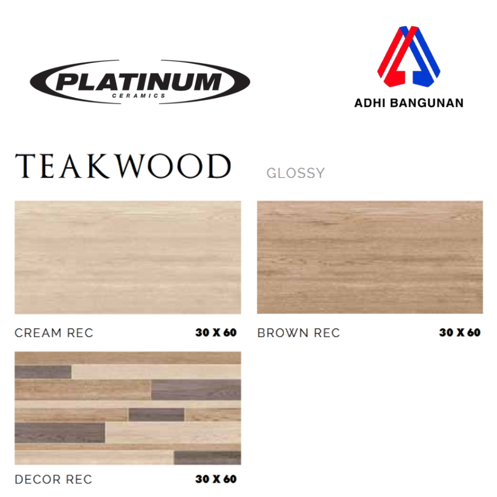 PLATINUM Keramik 30x60 - TEAKWOOD Series