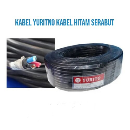 KABEL YURITNO KABEL HITAM SERABUT 1 METER