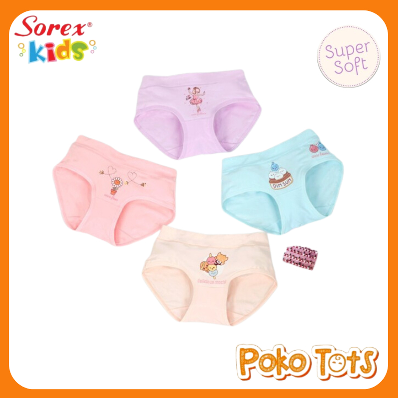 Sorex Kids CD Anak Perempuan Super Soft SK NA401 Celana Dalam Segitiga Anak Cewe CD Anak Sorex