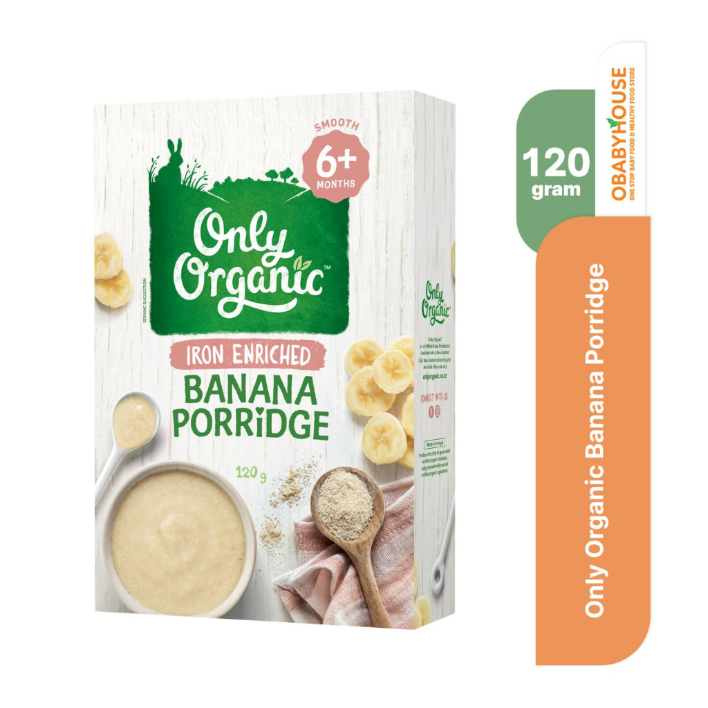 Only Organic Banana Porridge 120 gr (ED Aug 23)