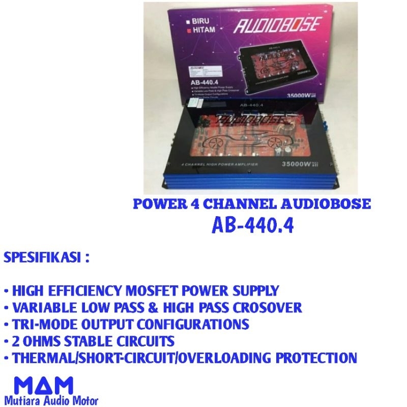 POWER 4 CHANNEL AUDIOBOSE AB-440.4