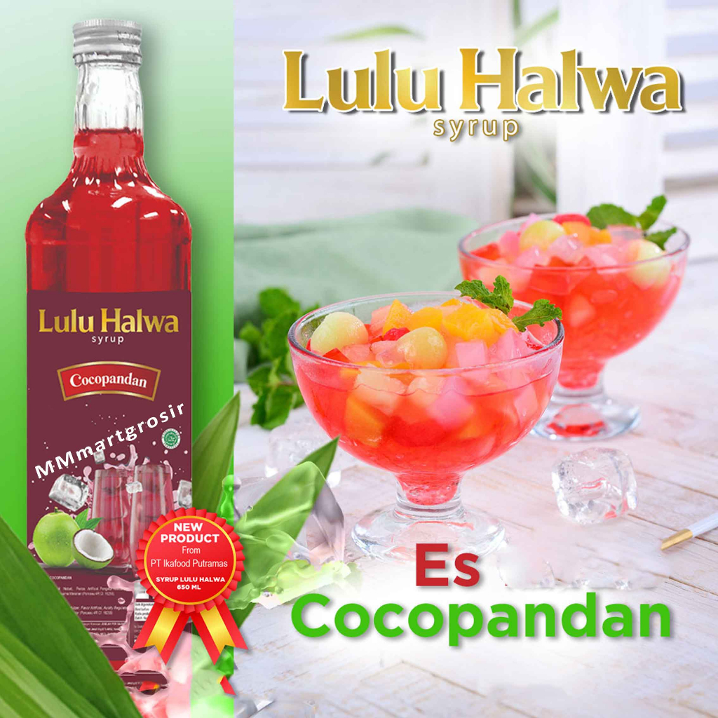 Lulu Halwa/ Minuman Sirup/ Sirup Rasa CocoPandan/ 650ml