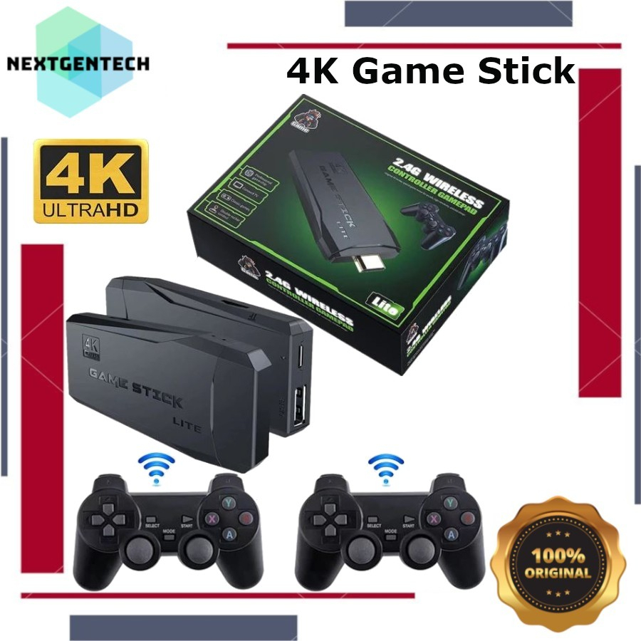 Game Stick 4K Game Console Wireless Gamepad HDMI TV Retro Video Game