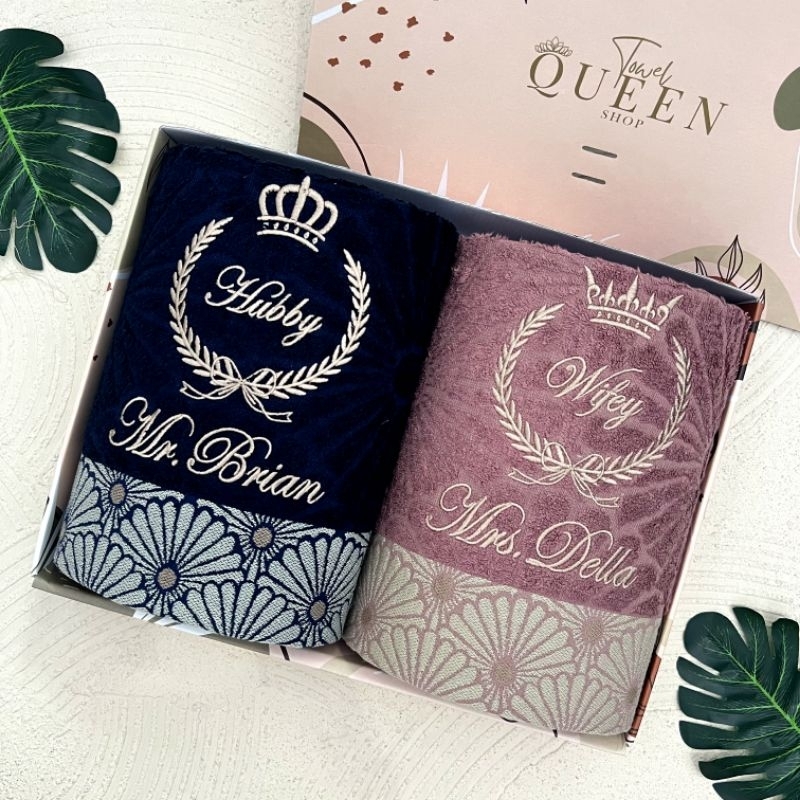 Handuk Mandi Couple New Sunny (Free Box + Bordir) - Towel Queen Shop