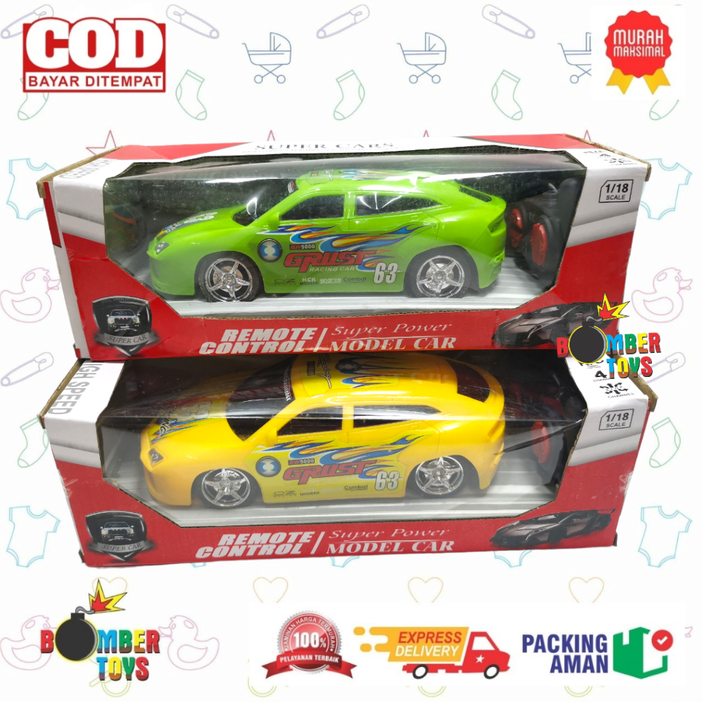 MAINAN ANAK MOBIL POLISI RC 1 :18 R/C MOBIL POLISI  JEEP SEDAN REMOTE RC REMOT 4 WAY