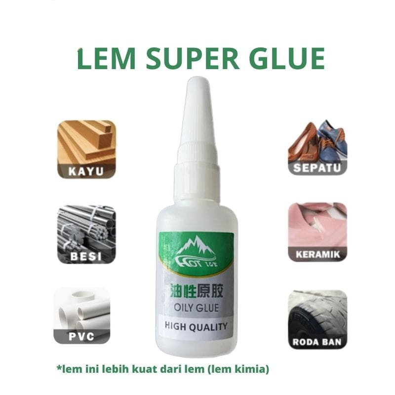 Lem Super Glue Serbaguna Cairan Super Perekat Lem Korea Lem Setan 20ml