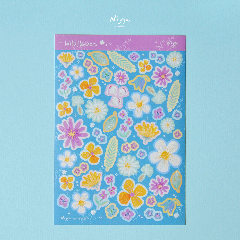 

Wildflowers Sticker Sheet | Botanical Sticker | Journaling Decor | Scrapbooking