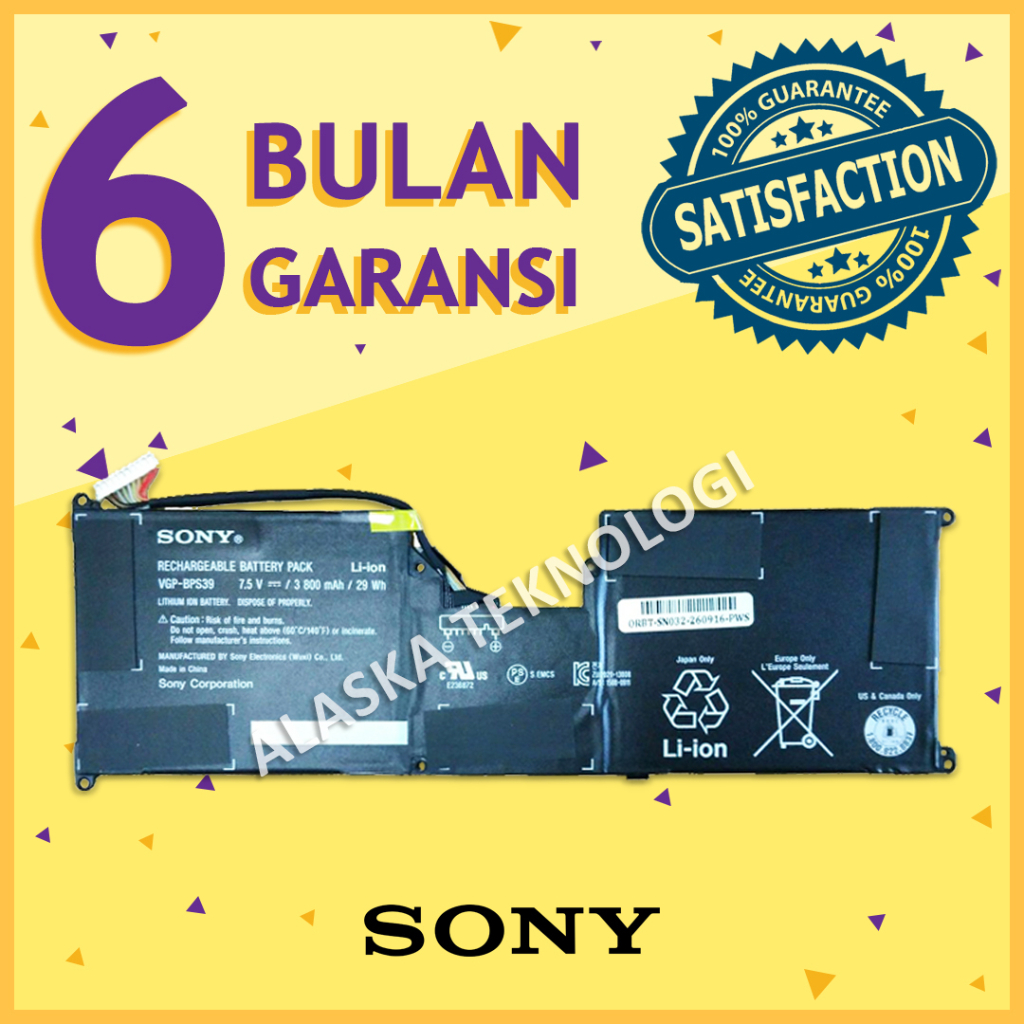 Original Baterai Laptop SONY VAIO SVT11227CG SVT112A2WM SVT11215CW SVT11216ST SVT112190S SVT112190X 
