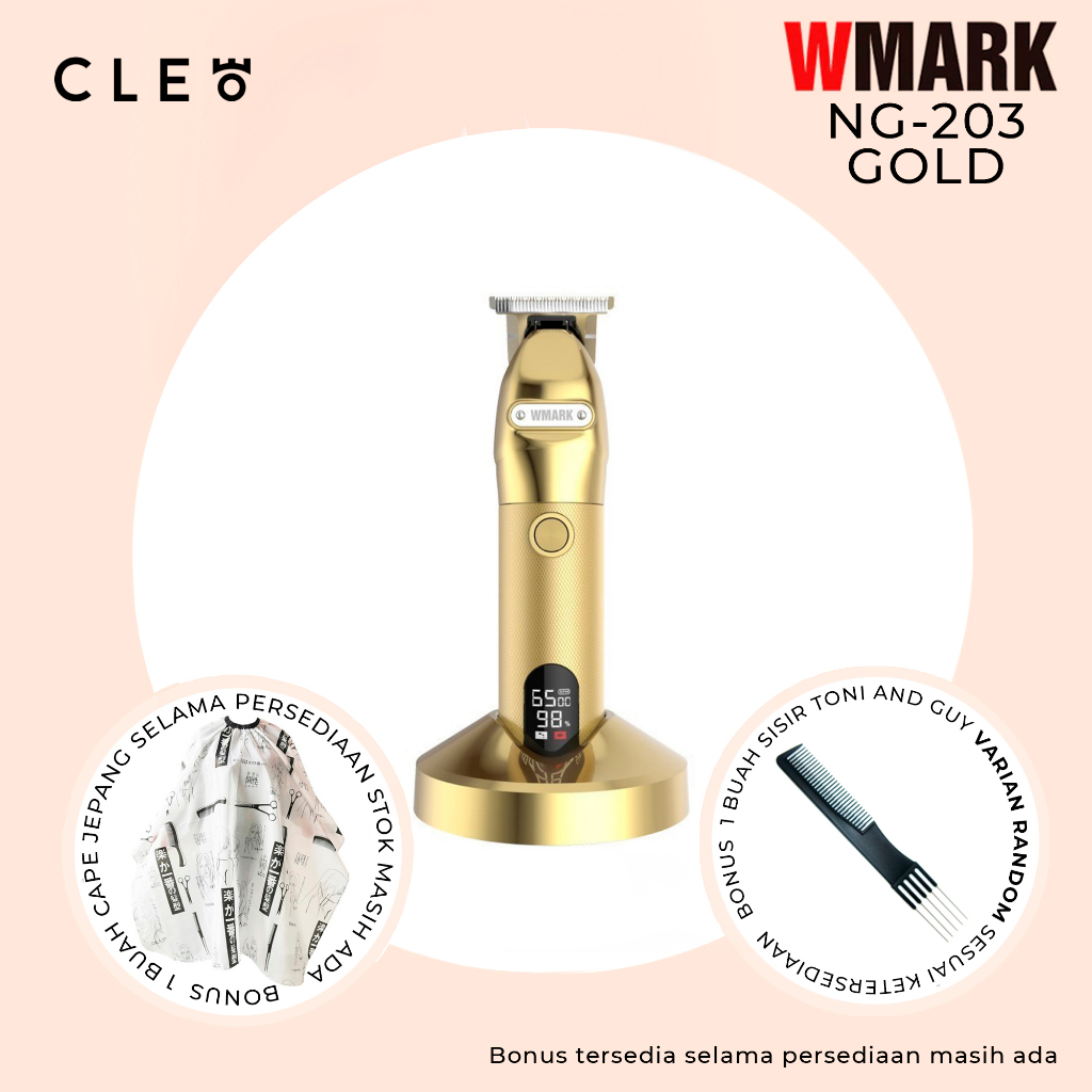 Wmark NG-203 Alat Cukur Rambut - Hair Trimmer LCD Full Metal 100% Ori