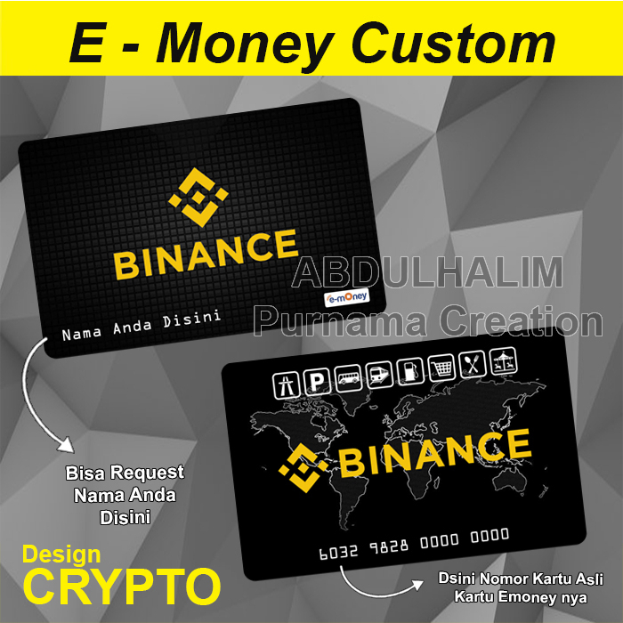 Kartu Emoney E Money Custom Design Crypto Bitcoin Ethereum Bit Coin