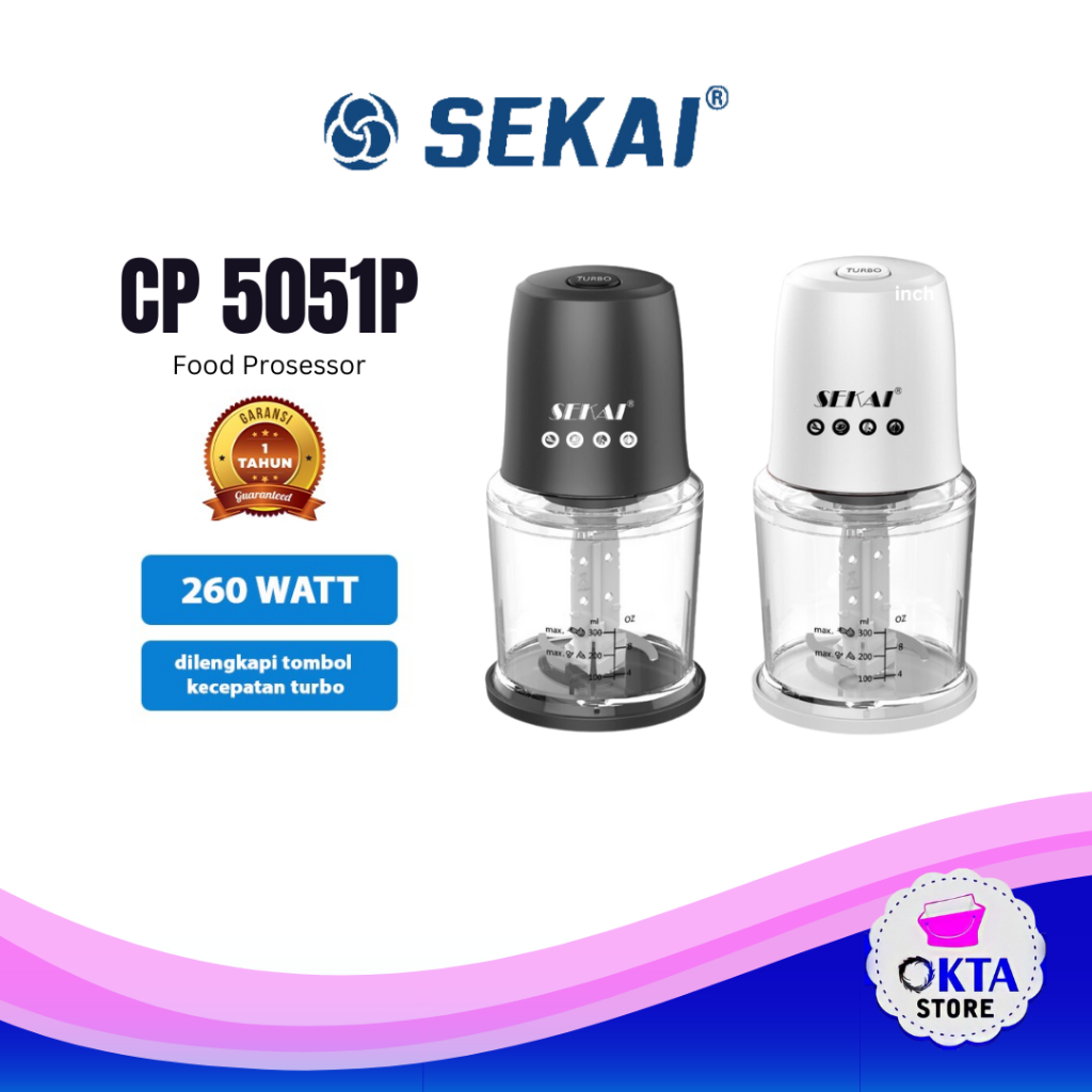 Sekai Chopper Penggiling Daging Sayur Buah CP-5051P Biru