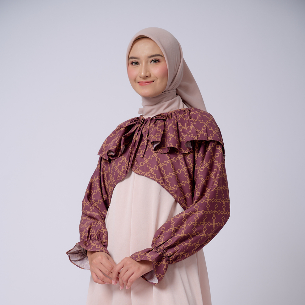 Clearance Sale - ZM Zaskia Mecca - Lara Maroon Outer - Teman Serumpun - Malaysia