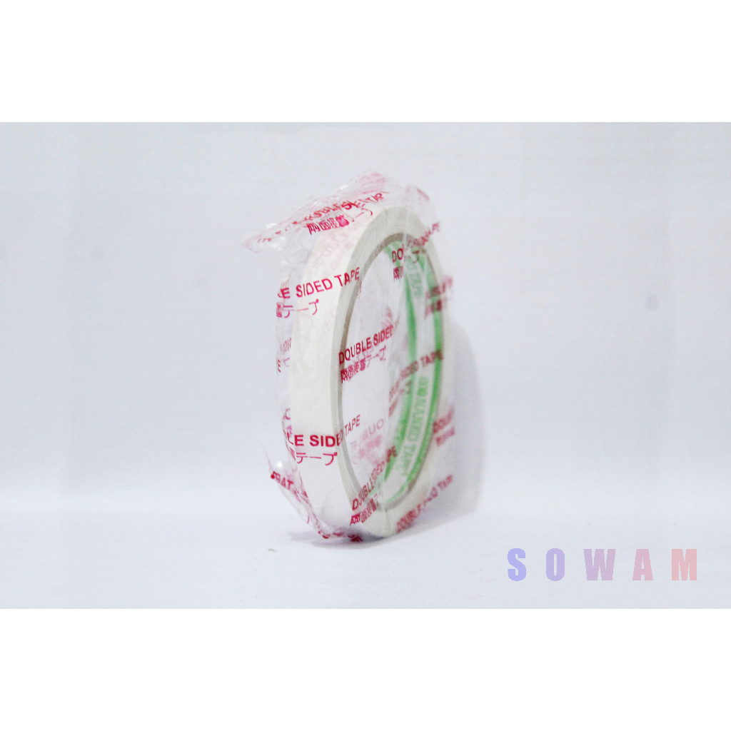 

Double Tape / Perekat 2 sisi Ukuran 12 MM ( 1/2 INCH ) DOUBLE SIDED TAPE